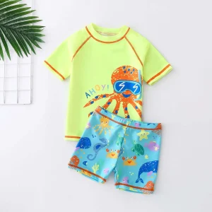 Octopus Cartoon Swimsuit For Boys