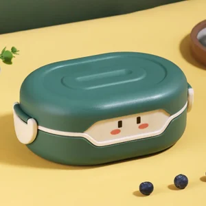 Cartoon 3 Partition Plastic Kids Lunch Box Leak-Proof
