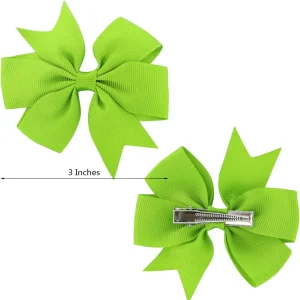 120 Piece Ribbon Hair Clips For Girls