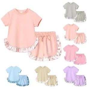 Little Girls Cotton 2 Piece Outfits